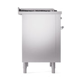 ILVE UN36FQNMPSSCLP Nostalgie II Noblesse 36 inch Dual Fuel Range (Liquid Propane, Solid Door, Stainless Steel, Chrome)