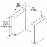 800 Series Dual Fuel Freestanding Range 36" Stainless Steel