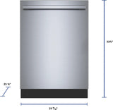 500 Series, built-under dishwasher, 24'', Brushed steel anti-fingerprint