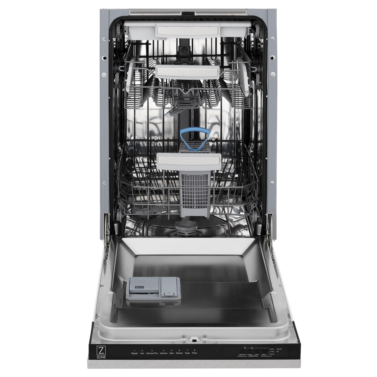 ZLINE 18" Tallac Series 3rd Rack Top Control Dishwasher with Traditional Handle, 51dBa [Color: DuraSnow Stainless Steel]