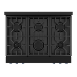 36 Inch Professional Gas Range With Tilt Panel Touch Control In Black/navy Blue  Gordon Ramsay Series