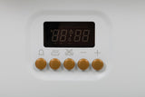 Nostalgie 40 Inch Dual Fuel Natural Gas Freestanding Range in Antique White with Brass Trim