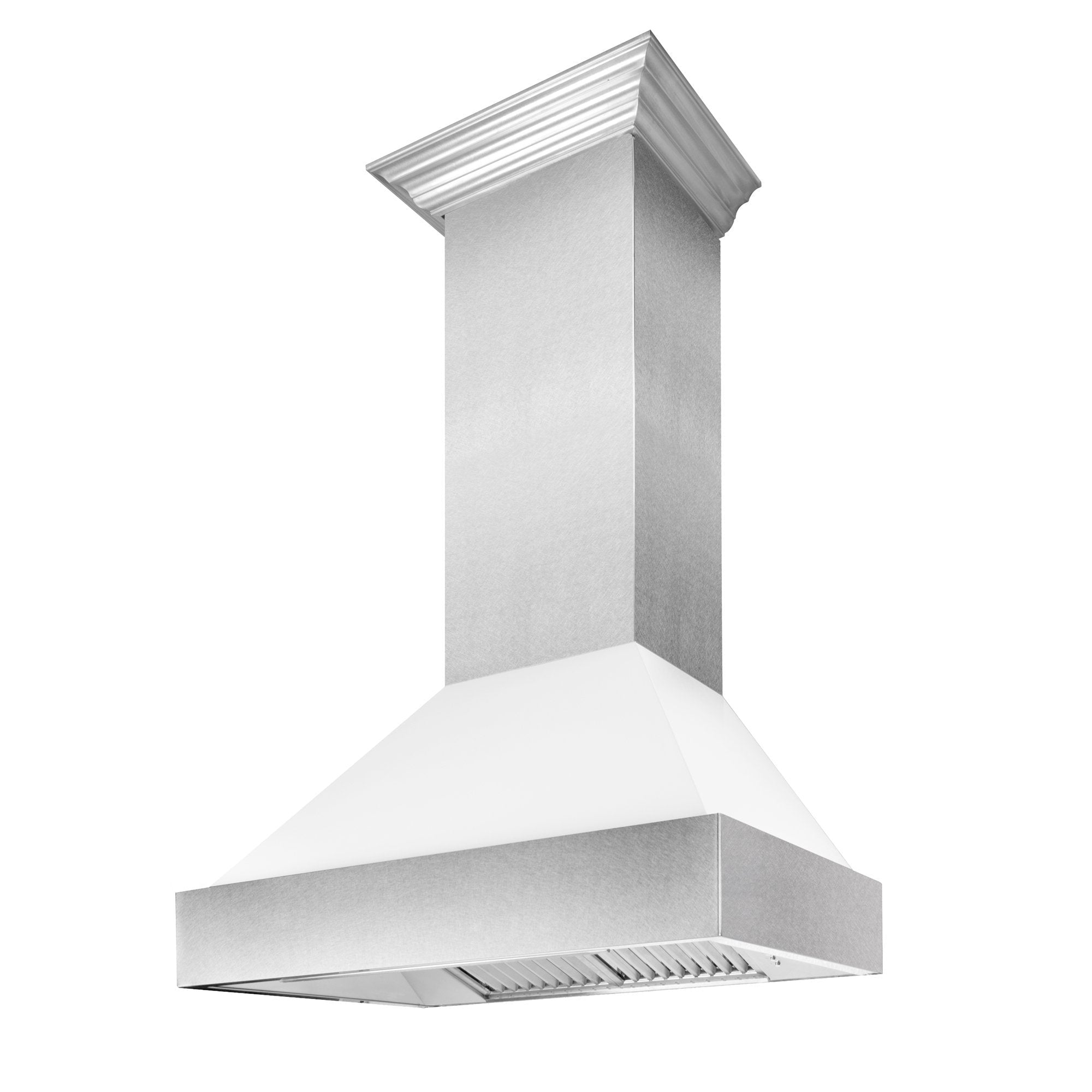 ZLINE DuraSnow Stainless Steel Range Hood With White Matte Shell (8654WM)
