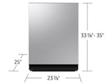 38 dBA Bespoke Auto Open Door Dishwasher with 3rd Rack Washing System in Fingerprint Resistant Stainless Steel