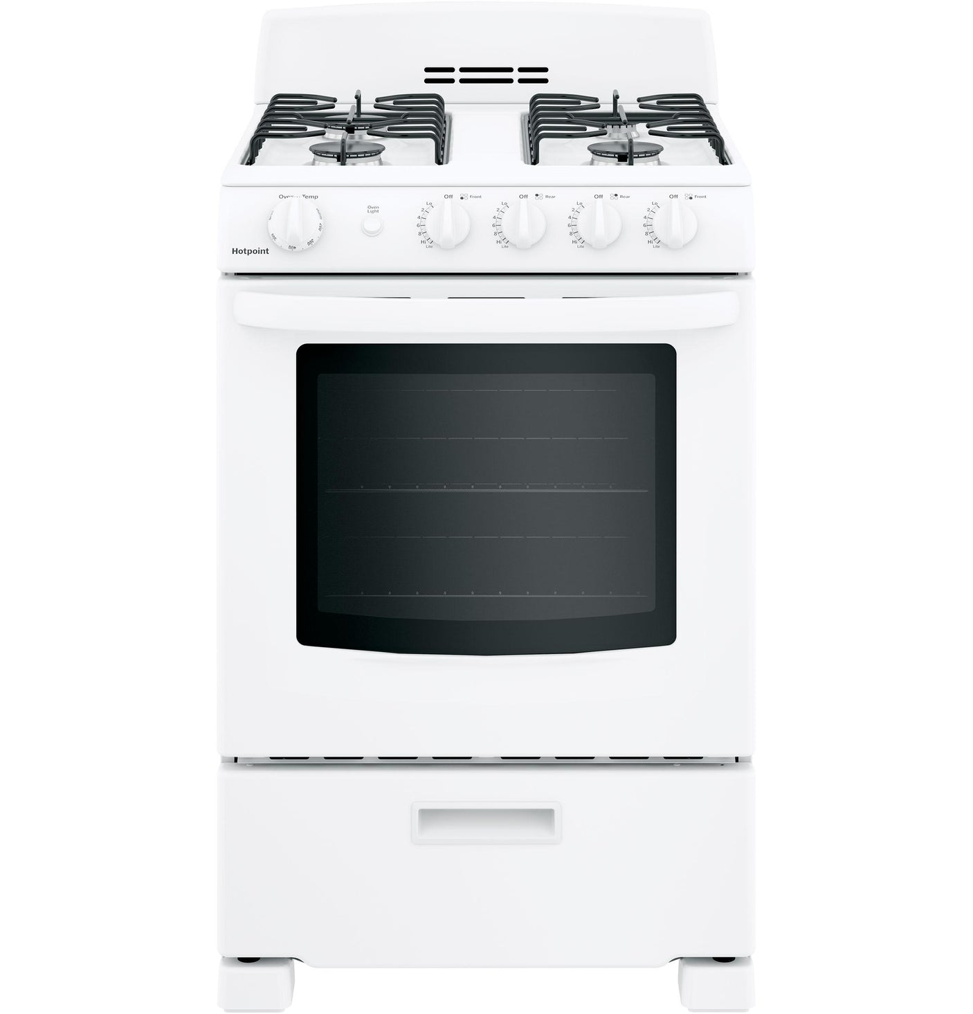 Hotpoint® 24" Front-Control Free-Standing Gas Range with Large Window