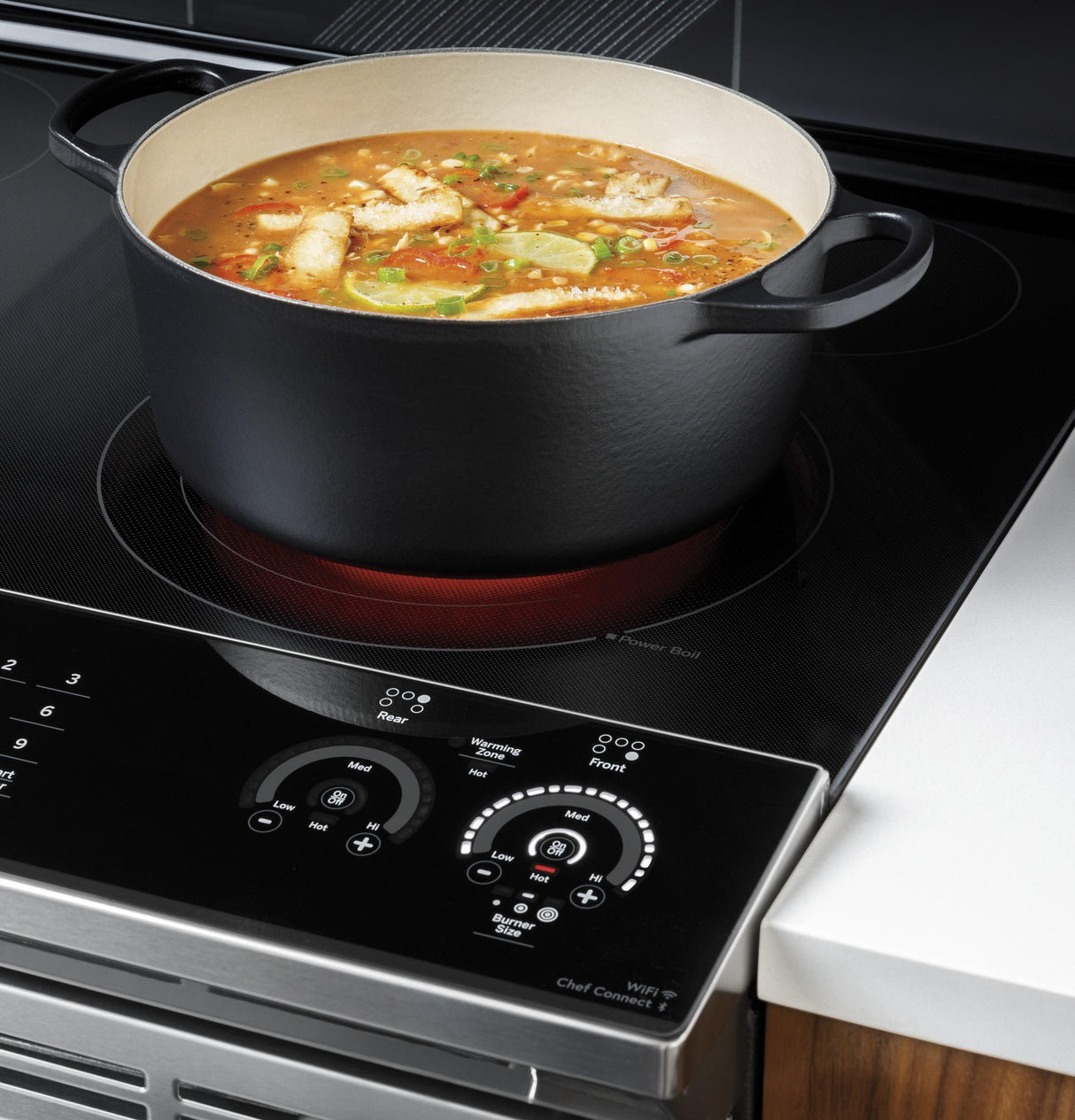 GE Profile™ 30" Smart Slide-In Electric Convection Fingerprint Resistant Range with No Preheat Air Fry