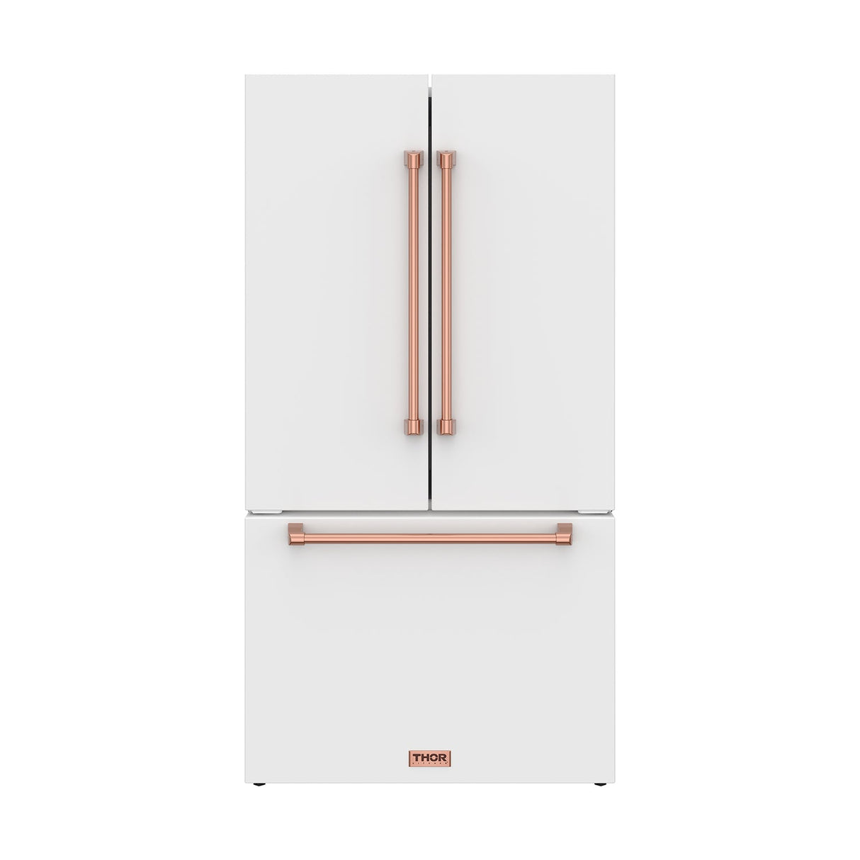 36 Inch French Door Counter Depth Refrigerator With Ice Maker - White/rose Gold  Gordon Ramsay Series