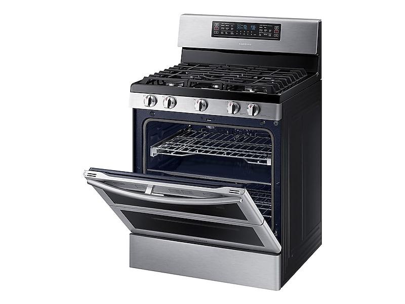 5.8 cu ft. Smart Freestanding Gas Range with Flex Duo™ & Dual Door in Stainless Steel