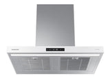 30" Bespoke Smart Wall Mount Hood with LCD Display in Clean White