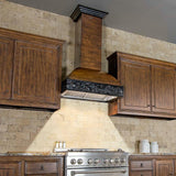 ZLINE 30 in. Wooden Wall Mount Range Hood in Antigua and Hamilton - Includes Remote Motor