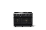 48"W. Dual Fuel Range (Burner: 6g, Finish: Onyx, Trim: Polished Chrome, Fuel: Natural Gas)