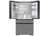 Bespoke 23 cu. ft. Counter Depth 4-Door French Door Refrigerator with AI Family Hub™+ & AI Vision Inside™ in Charcoal Glass and Stainless Steel