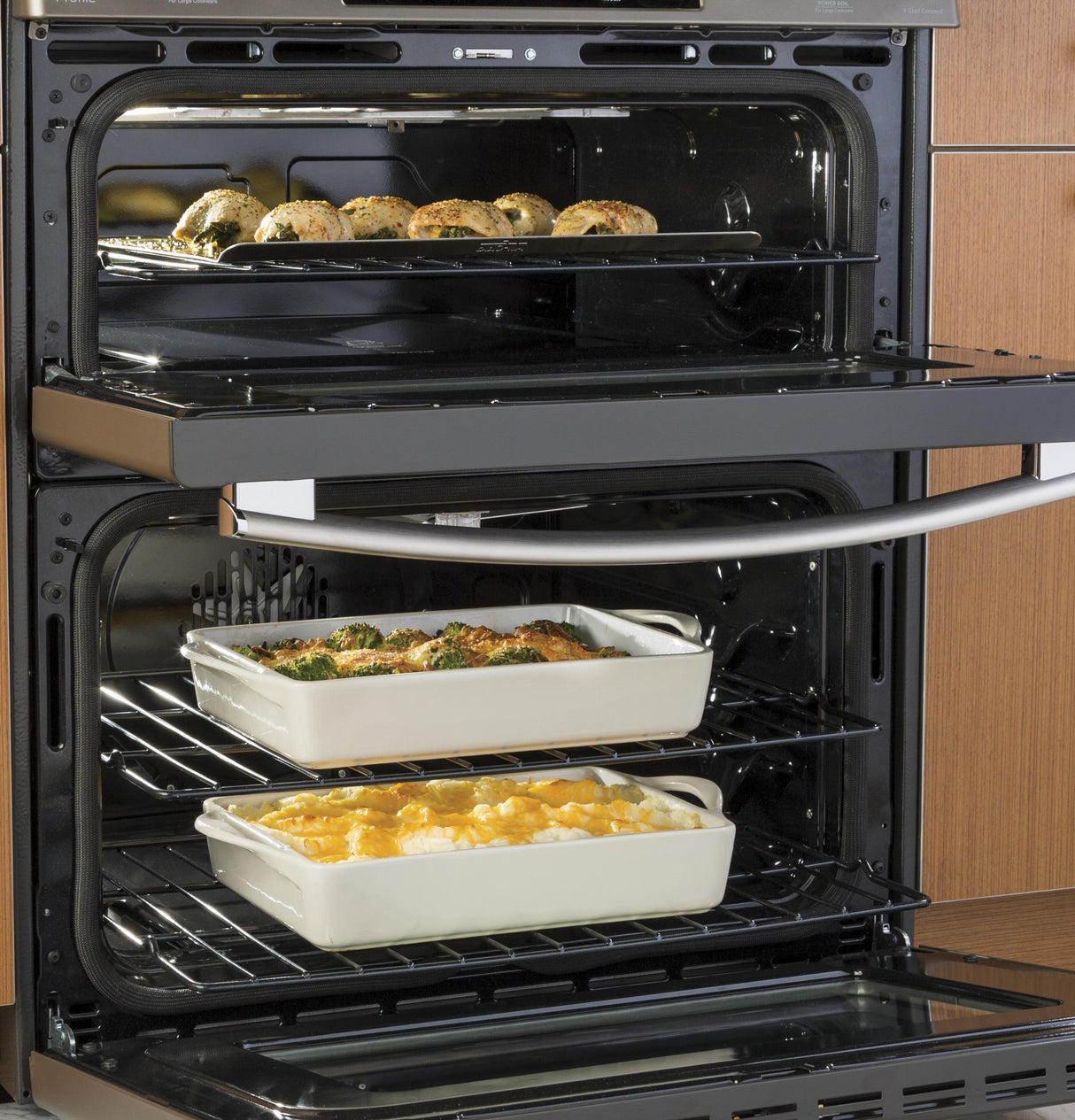 GE Profile™ 30" Smart Slide-In Front-Control Gas Double Oven Convection Range