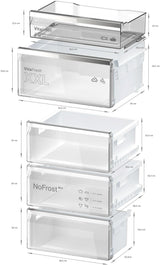500 Series Freestanding Bottom Freezer Refrigerator 24" Stainless steel (with anti-fingerprint), Total No Frost