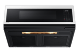1.1 cu. ft. Bespoke Smart SLIM Over-the-Range Microwave with 400 CFM Hood Ventilation, Wi-Fi & Voice Control in White Glass