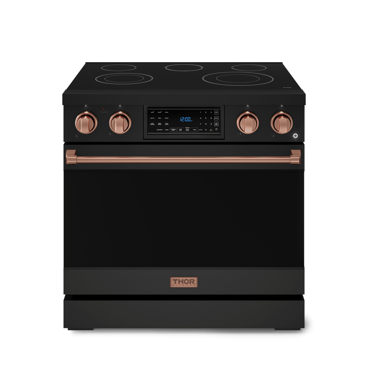 36 Inch Professional Electric Range With Tilt Panel Touch Control In Black/rose Gold  Gordon Ramsay Series