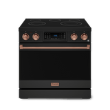 36 Inch Professional Electric Range With Tilt Panel Touch Control In Black/rose Gold  Gordon Ramsay Series