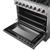 Forno Marco 36-Inch Dual Fuel Range, Stainless Steel, 6 Burners, 67,000 BTU, True Convection Oven, Energy Efficient