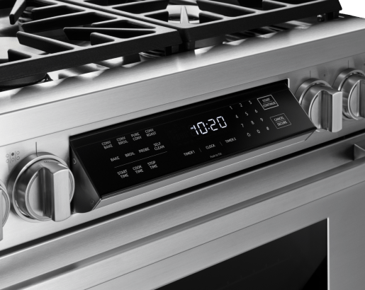 Dual Fuel Pro Range, Silver Stainless Steel, Natural Gas
