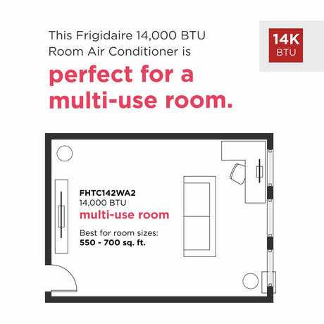 14,000 BTU Wall Room Air Conditioner 208/230 V