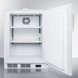 Built-in Undercounter Frost-free All-freezer for General Purpose Use, With White Exterior, Digital Thermostat, Alarm, Lock, and Hospital Grade Cord