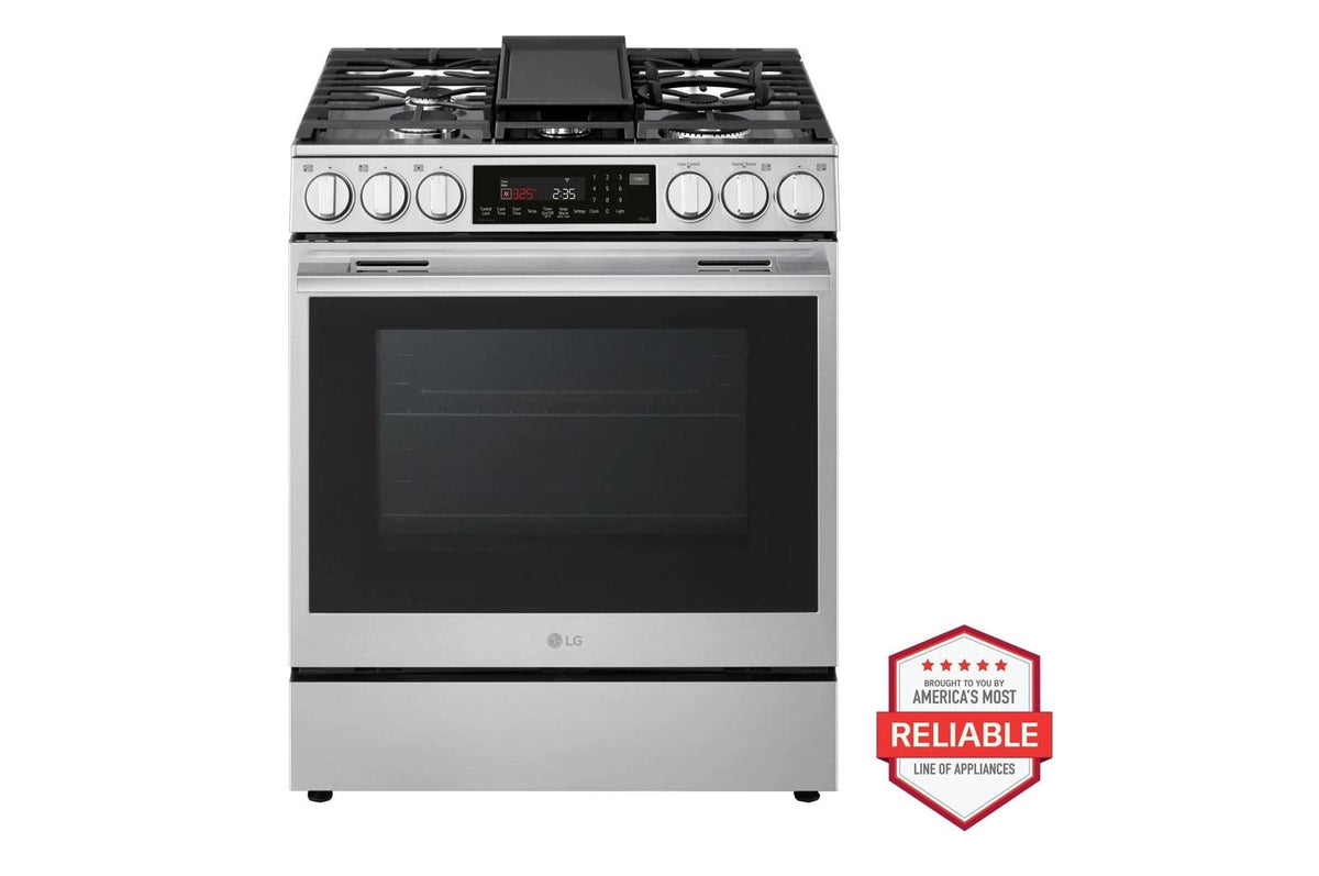 6.3 cu ft. Smart Gas Slide-In Range with InstaView®, ProBake Convection®, and Air Fry
