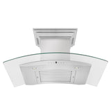 ZLINE Wall Mount Range Hood in Stainless Steel with Built-in CrownSound™ Bluetooth Speakers (KN4CRN-BT) [Size: 42 Inch]