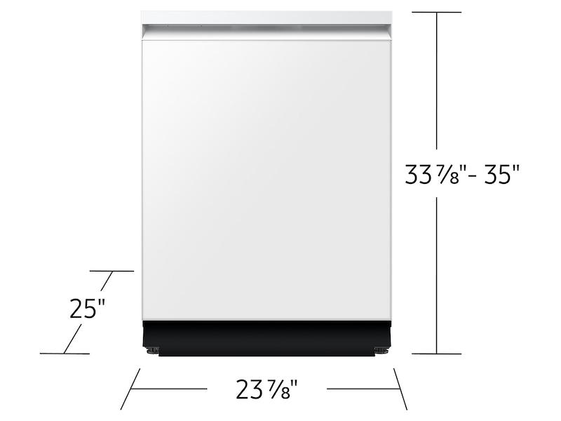 38 dBA Bespoke Smart Dishwasher with 3rd Rack Washing System in White Glass