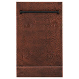 ZLINE 18" Tallac Series 3rd Rack Top Control Dishwasher with Traditional Handle, 51dBa [Color: Hand Hammered Copper]