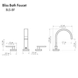 ZLINE Bliss Widespread Bath Faucet in Champagne Bronze (BLS-BF-CB)