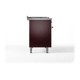 ILVE UN48FQNMPBUP Nostalgie II Noblesse 48 inch Dual Fuel Range (8 Sealed Burners + Griddle, Natural Gas, Solid Door, Burgundy, Copper)