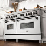 ZLINE 60 in. 7.4 cu. ft. Dual Fuel Range with Gas Stove and Electric Oven in DuraSnow Stainless Steel and Colored Door Options (RAS-60) [Color: DuraSnow Stainless Steel with Blue Matte Door]