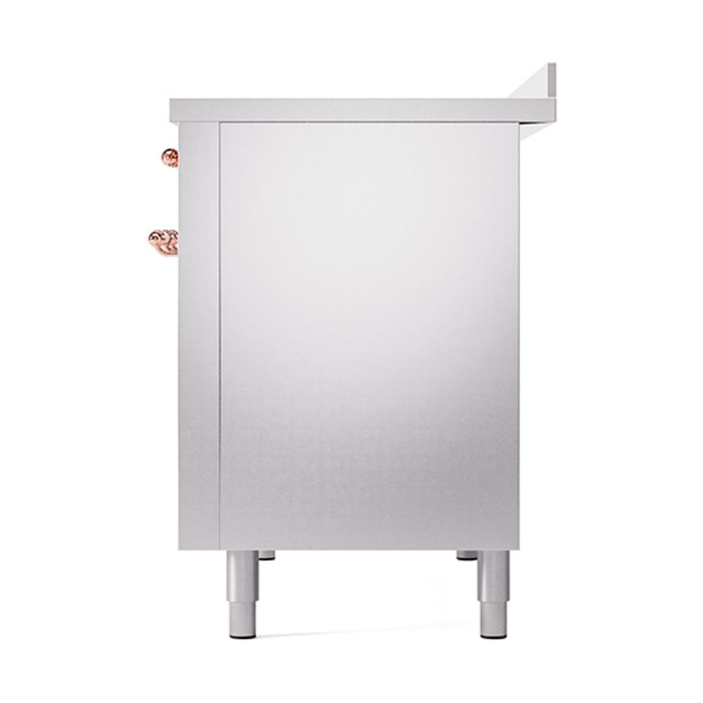 ILVE UNI486QNMPSSP Nostalgie II Noblesse 48 inch Induction Range (Solid Door, Stainless Steel, Copper)