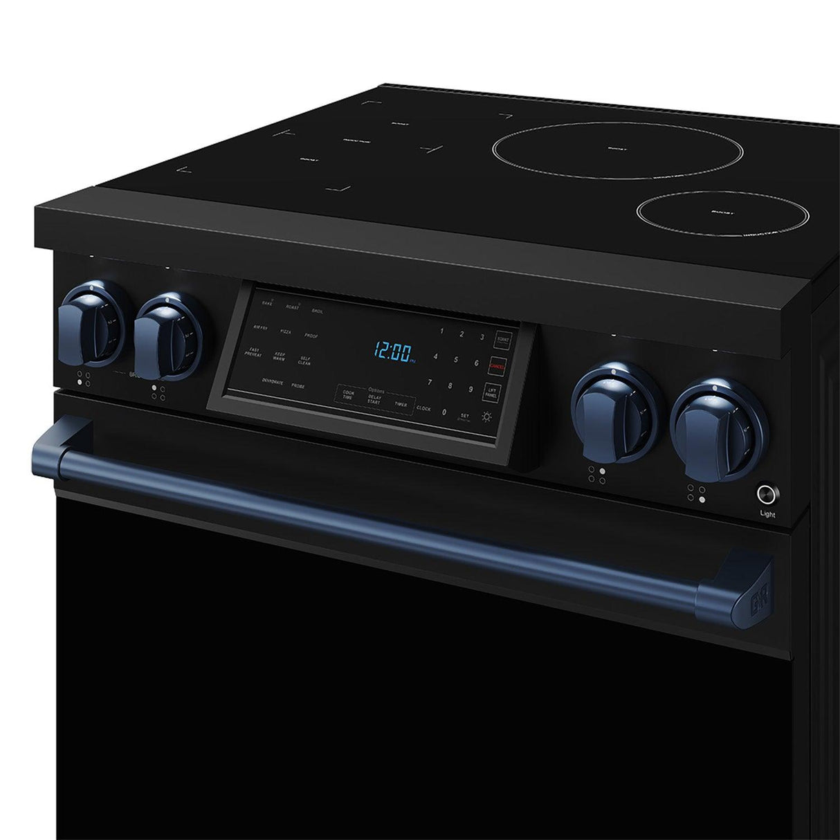 30 Inch Professional Induction Range With Tilt Panel Touch Control In Black and Blue  Gordon Ramsay Series