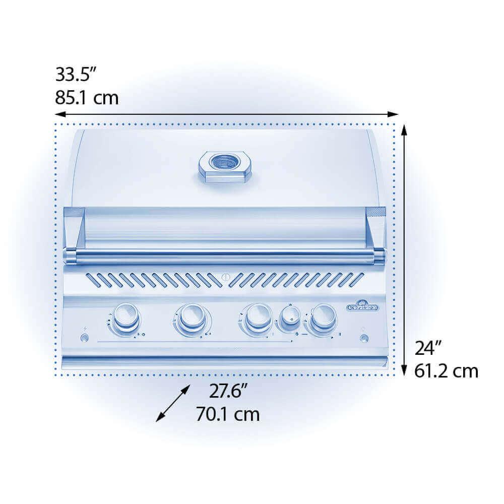 Built-In 700 Series 32 with Infrared Rear Burner , Natural Gas, Matte/Matt Black
