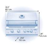 Built-In 700 Series 32 with Infrared Rear Burner , Natural Gas, Matte/Matt Black