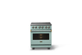 30"W. Electric Range (Finish: Splash, Trim: Brushed Brass)