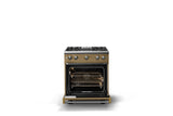 30"W. Sealed Burner Gas Range (Finish: Golden Hour, Trim: Brushed Brass, Fuel: Natural Gas)