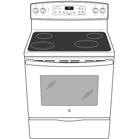 GE® 30" Free-Standing Electric Range