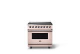 36"W. Induction Range (Finish: Blush, Trim: Polished Chrome)