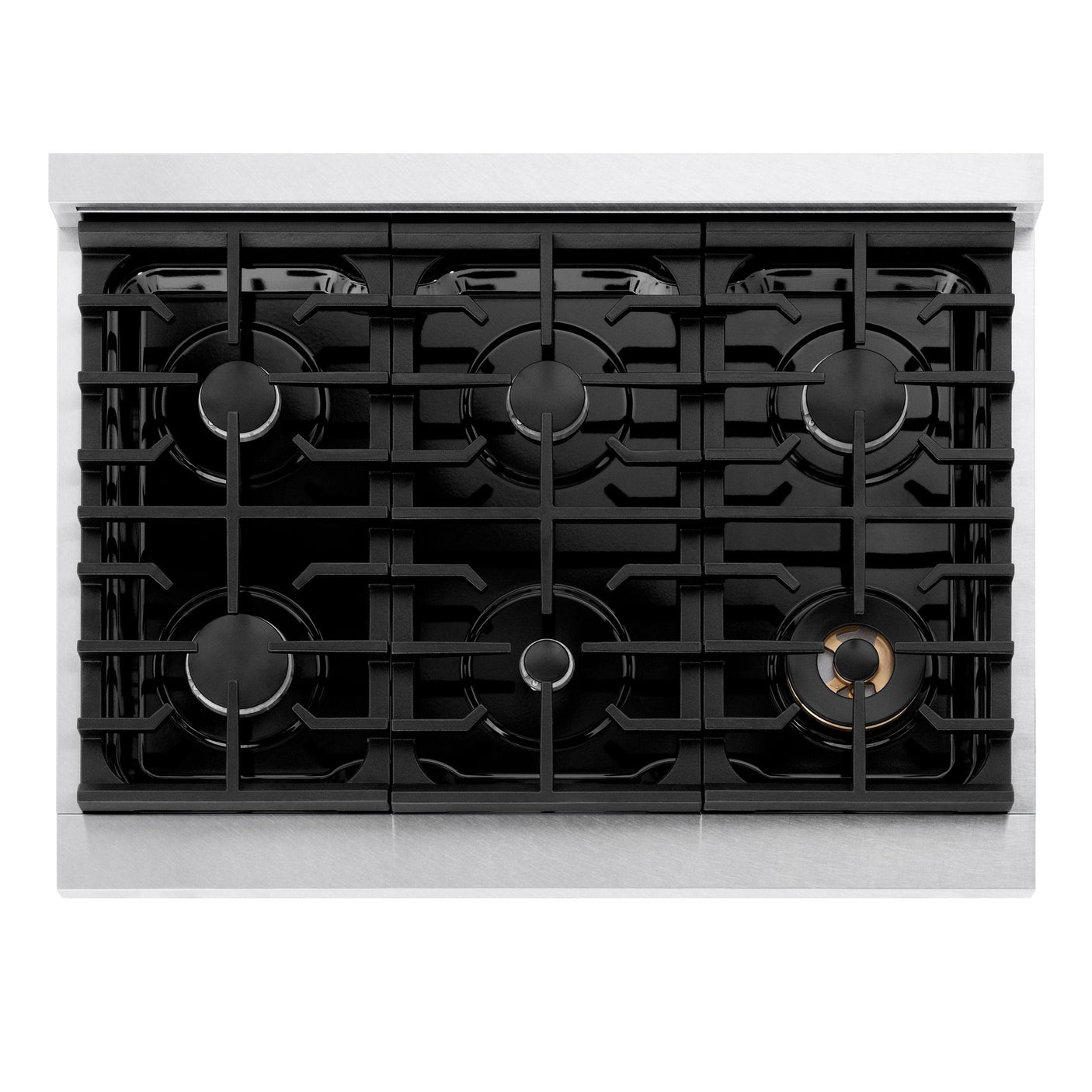 ZLINE 36 in. Paramount Gas Rangetop with 6 Burners and Porcelain Cooktop in DuraSnow' Stainless Steel (SRTS-36)