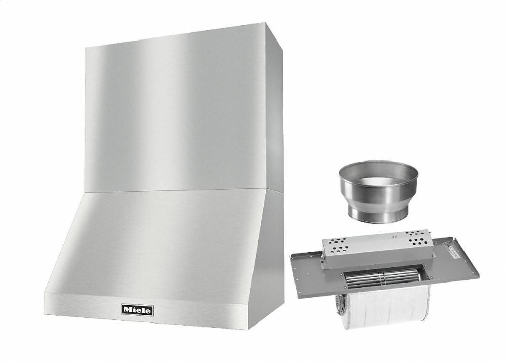 DAR 1220 Set 9 Wall-Mounted Range Hood with Extraction Mode with integrated XL motor including 24" chimney cover