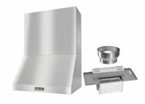 DAR 1220 Set 9 Wall-Mounted Range Hood with Extraction Mode with integrated XL motor including 24" chimney cover