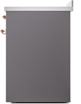 Nostalgie II 30 Inch Electric Freestanding Range in Matte Graphite with Copper Trim