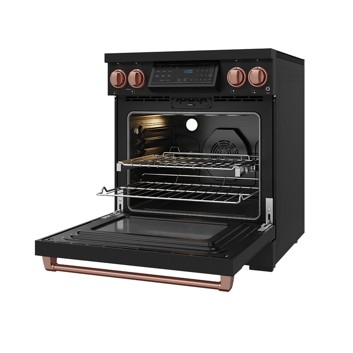 30 Inch Professional Induction Range With Tilt Panel Touch Control In Black and Rose Gold  Gordon Ramsay Series