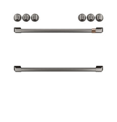 Café™ Front Control Gas Knobs and Handles - Brushed Black
