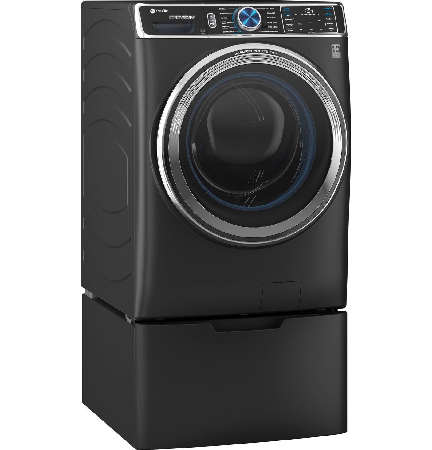 GE Profile™ 5.3 cu. ft. Capacity Smart Front Load ENERGY STAR® Steam Washer with Adaptive SmartDispense™ UltraFresh Vent System Plus™