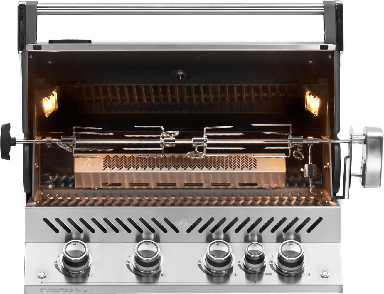 Built-in Prestige PRO 500 RB with Infrared Rear Burner , Natural Gas, Stainless Steel