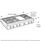 Monogram 48" Professional Gas Rangetop with 6 Burners and Griddle (Natural Gas)