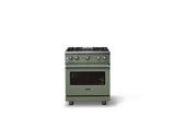 30"W. Sealed Burner Gas Range (Finish: Eucalyptus, Trim: Polished Chrome, Fuel: Natural Gas)